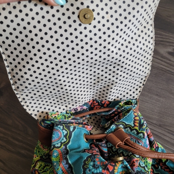 Madden Girl Patchwork Woven Backpack Bag - Picture 4 of 5